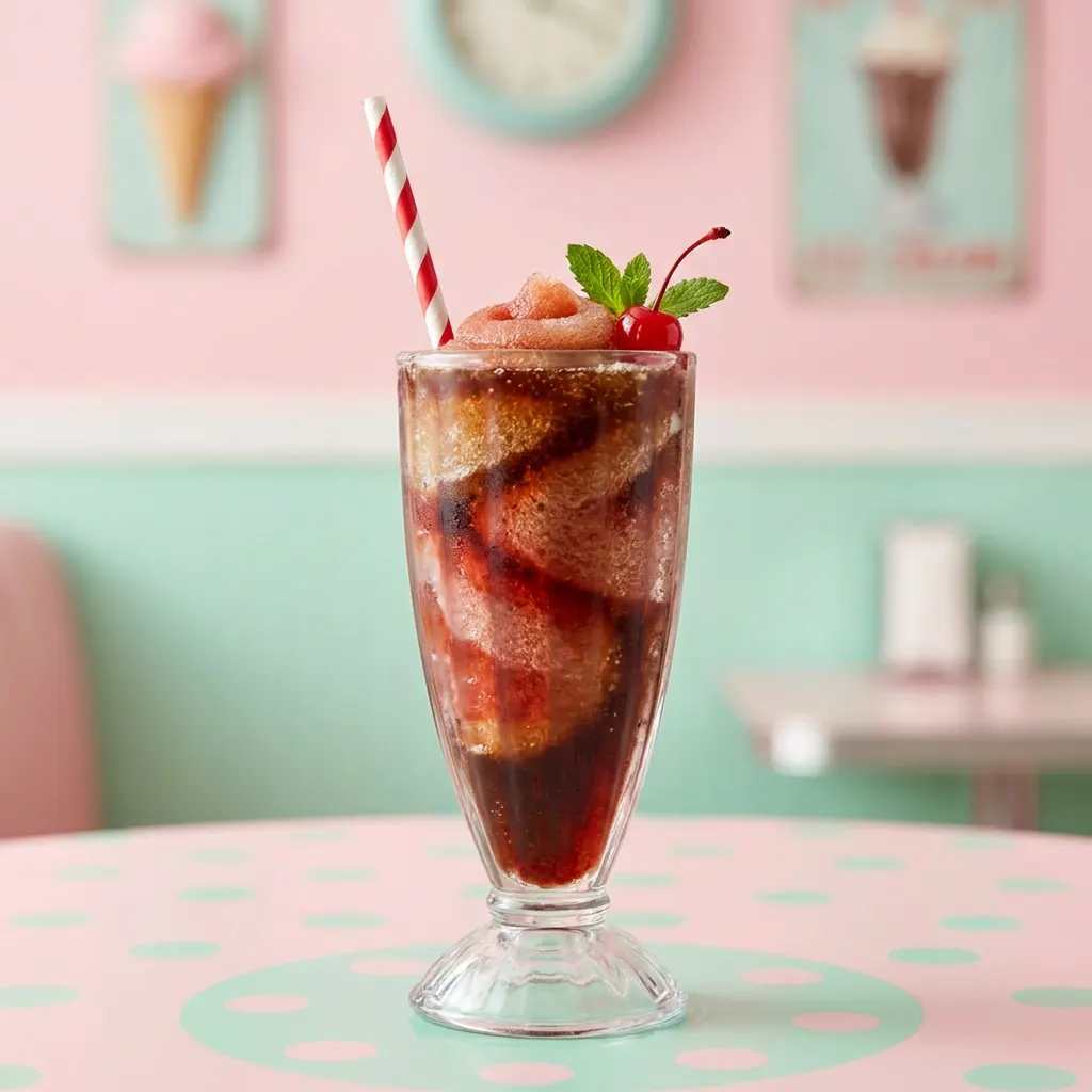 Cherry Cola Float Twist Slush