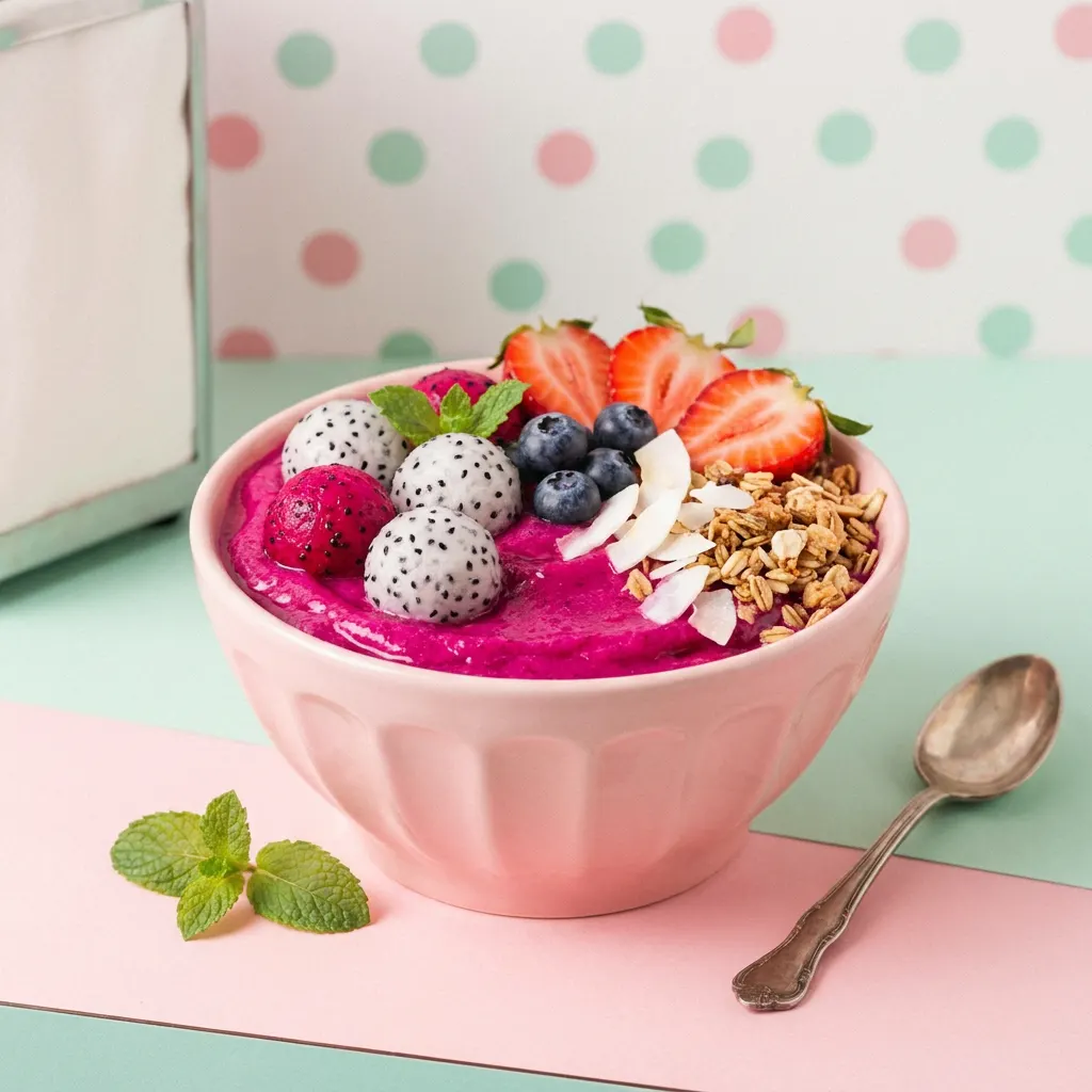 Dragon Fruit Pitaya Smoothie Bowl