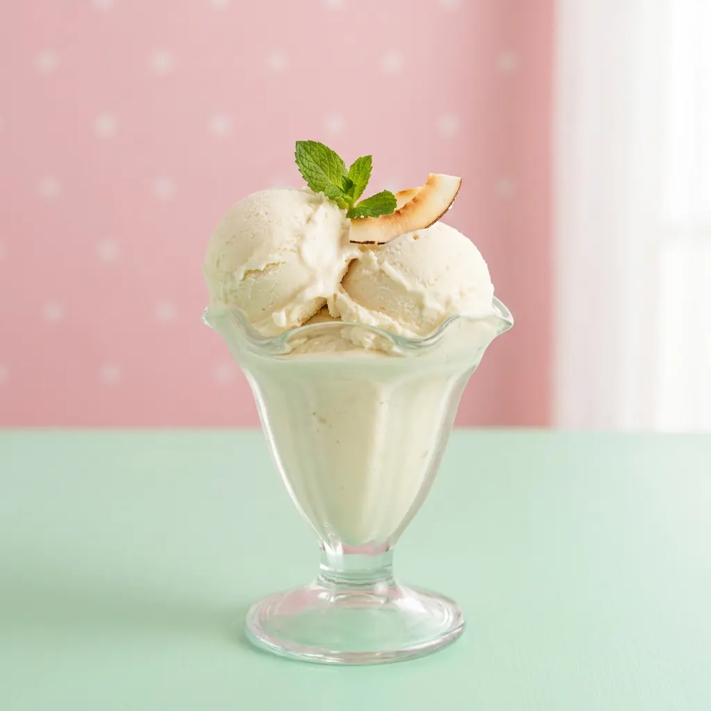 Dreamy Vanilla Coconut Ice Cream