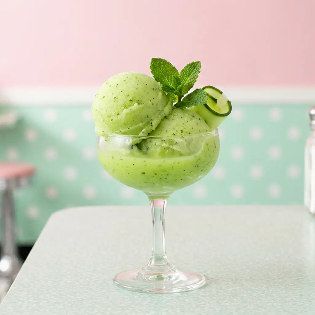 Honeydew Cucumber Mint Sorbet