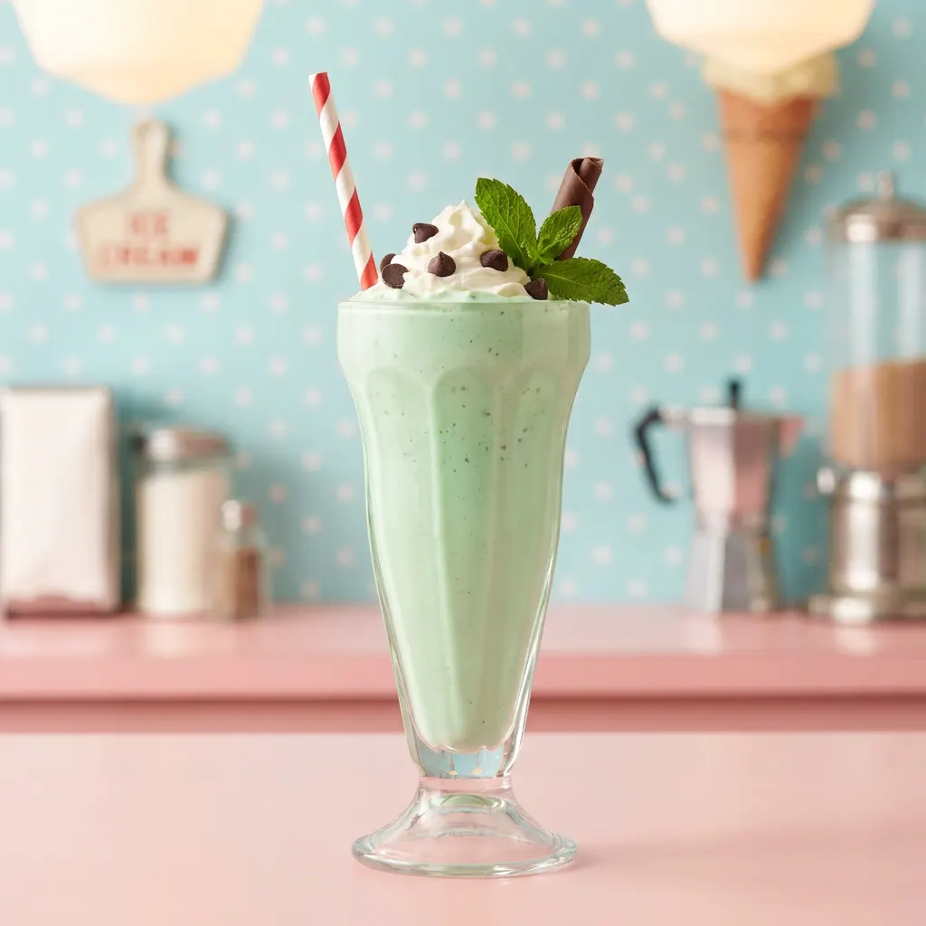 Mint Chocolate Chip Milkshake